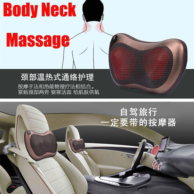 Home Car Dual-use Massage Pillow Cervical Lumbar Leg  Heating Body Massager 2