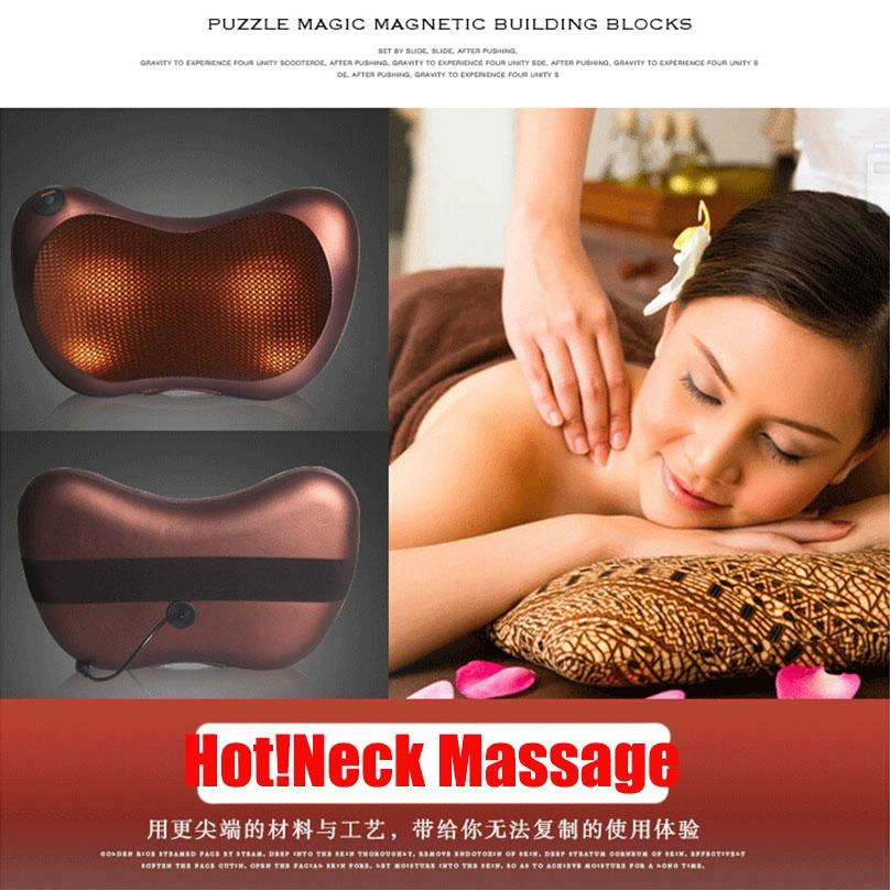 Home Car Dual-use Massage Pillow Cervical Lumbar Leg  Heating Body Massager 3