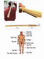 Natural Bamboo Massage Sticks Fitness Pat Environmental Health wooden handle 