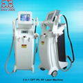 Double Screens 5 in 1 E-light(ipl+rf)+RF+ND-YAG laser for tattoo removal