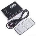 Mini 5 Port 1080P Video HDMI Switcher HDMI Splitter with IR Remote splitter 1