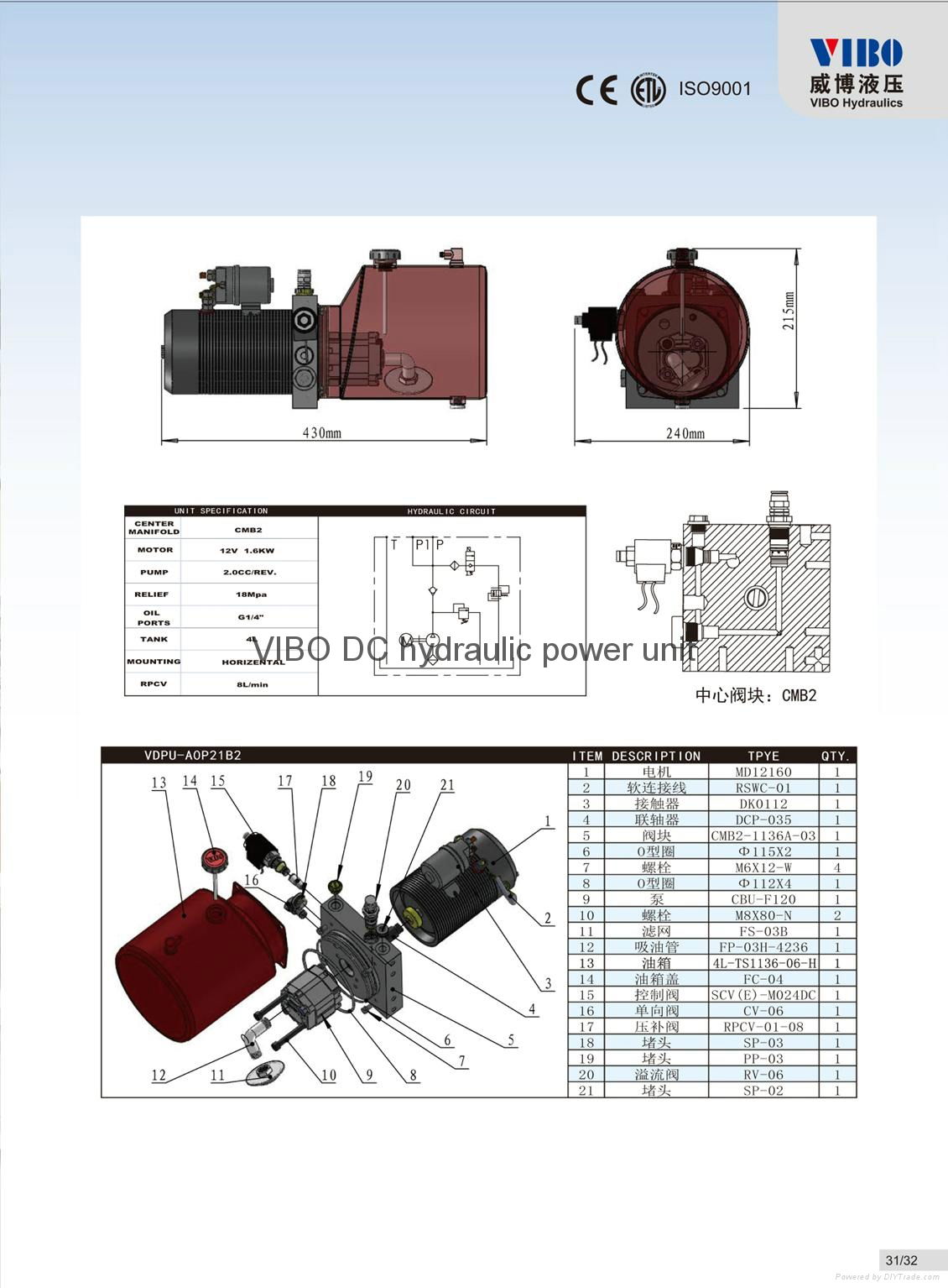 Hydraulic power units for Mobile Aerial order Picker 3