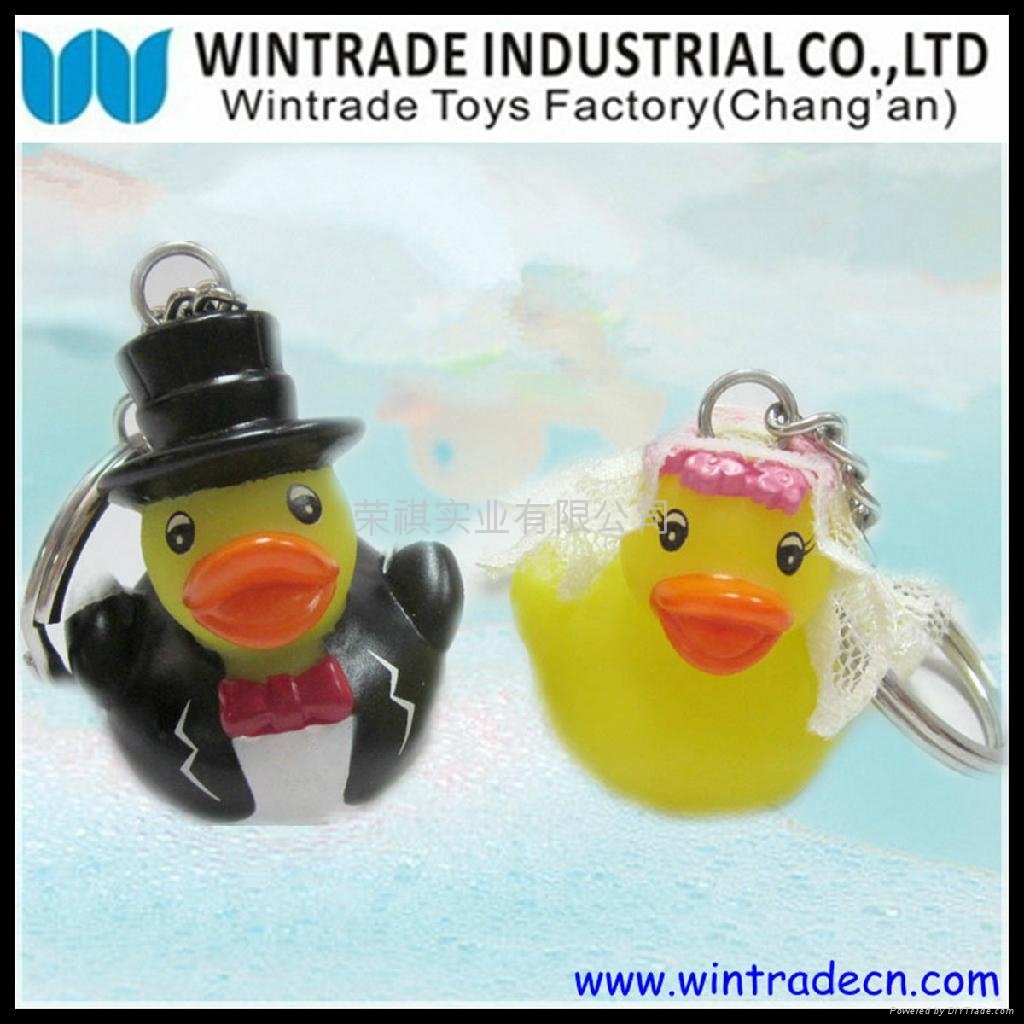 Floating Rubber Duck Keychain 2