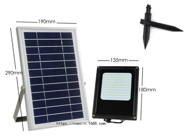 Solar LED Flood Light Outdoor, 15W Light Power, Auto ON/OFF, Dusk to Dawn Light 4