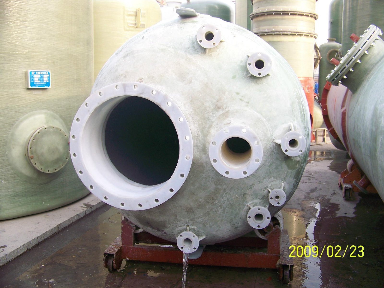 Fiberglass FRP tank for 32% hydrochloric acid 5
