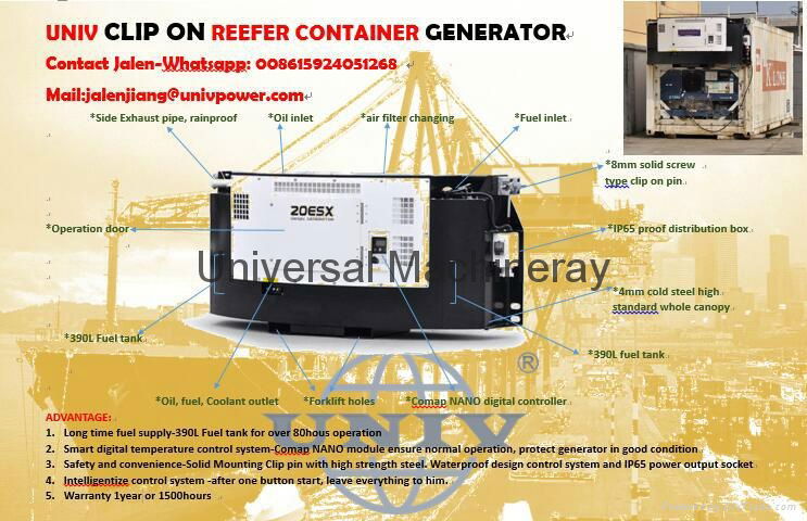 20kva Clip On Thermoking reefer container Generator