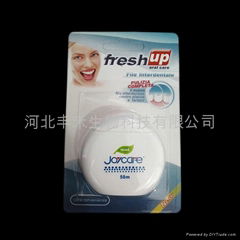 50M circle shape Nylon dental   floss with wax and mint flavor