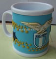 PVC馬克杯,意甲球隊杯子，藍色拉齊奧pvc杯