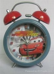 QUARTZ ALARM CLOCK，BELL metal cartoon clock