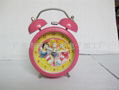 QUARTZ ALARM CLOCK，BEEP metal cartoon