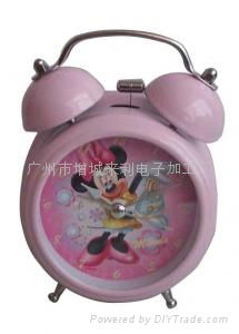 QUARTZ ALARM CLOCK，BELL metal cartoon clock 2