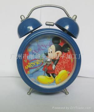 QUARTZ ALARM CLOCK，BELL metal cartoon clock 4