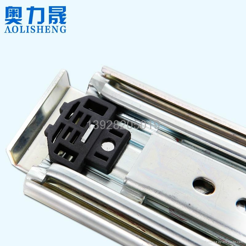 76宽重型工业滑轨三节钢珠导轨机柜承重轨道加厚抽屉机械载重滑道 4