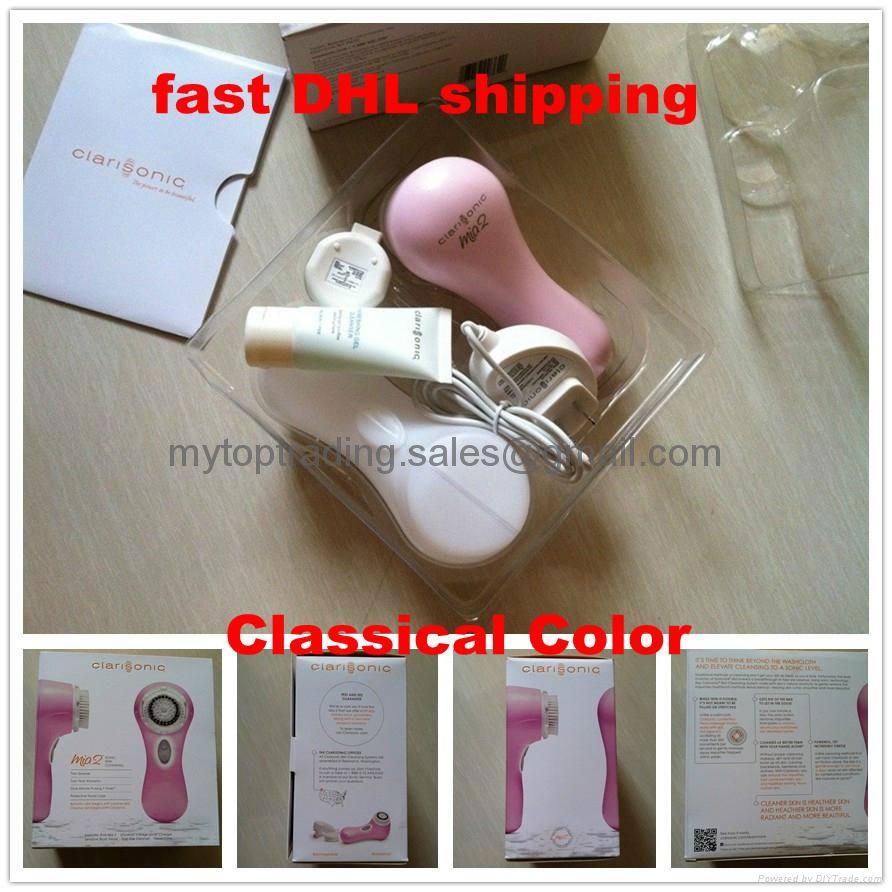 Top quality Clarisonic Mia Mia1 Mia 2 Sonic Skin Cleansing PINK with mia brushes