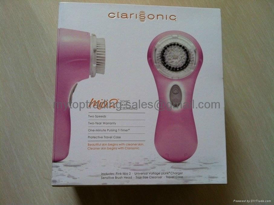 Top quality Clarisonic Mia Mia1 Mia 2 Sonic Skin Cleansing PINK with mia brushes 3