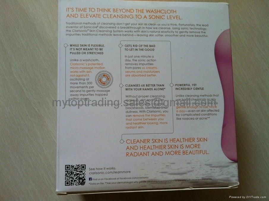 Top quality Clarisonic Mia Mia1 Mia 2 Sonic Skin Cleansing PINK with mia brushes 5