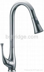 single lever sink mixer with pulling shower