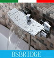 double handle waterfall bathtub faucet