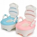 plastic cow baby potty with backrest 3
