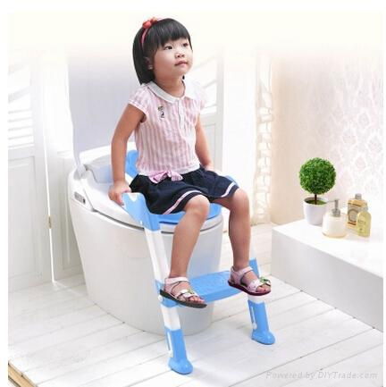 2015 hot selling baby potty with step kids ladder toilet 