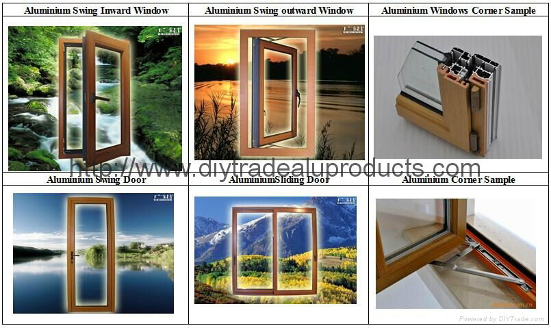 Aluminum Alloy Frame Material and Garden doors Type window glazing  4