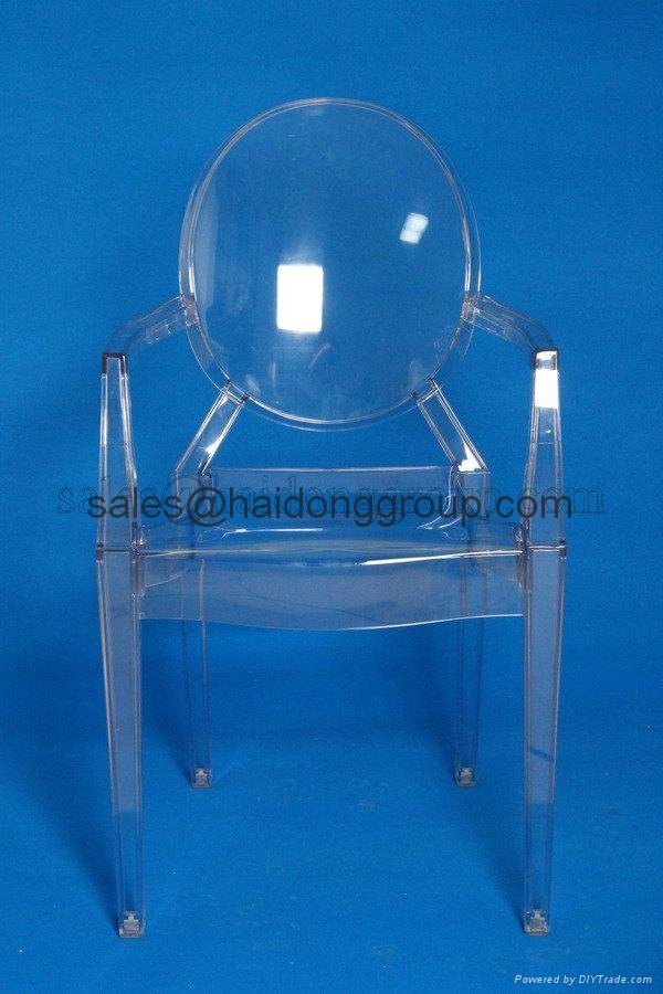 Resin Clear Louis Ghost Arm Chairs 2