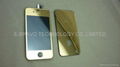 iphone4 Mirror golden  LCD+digitizer assembly and backcover kit