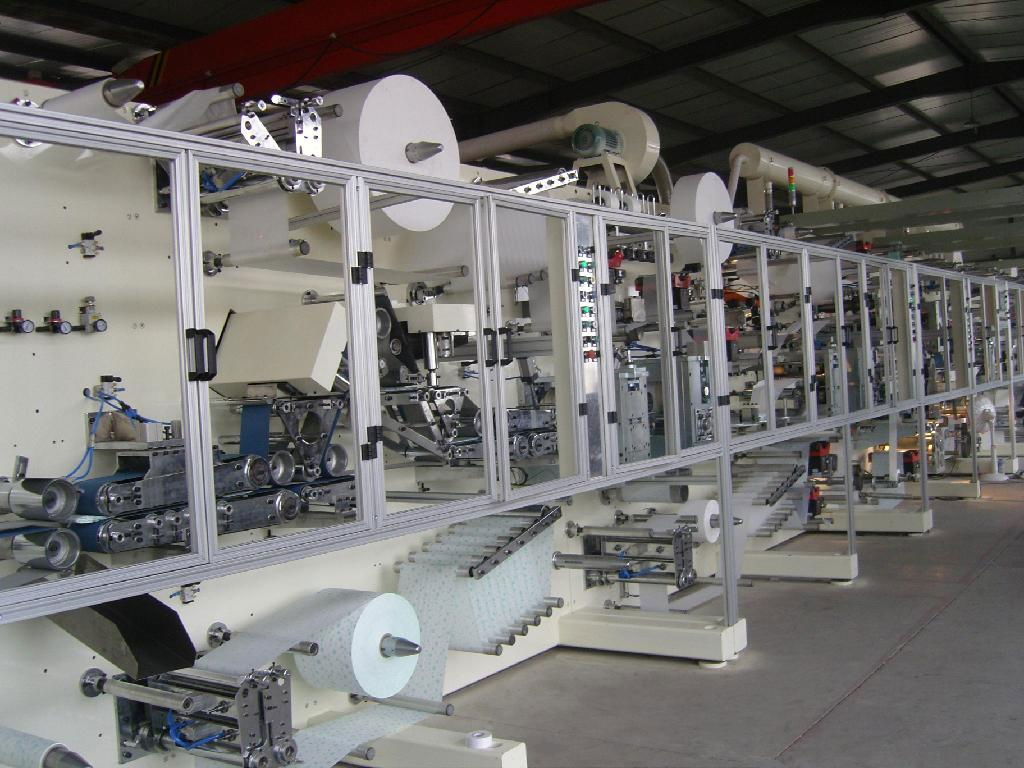 Pull up diaper machine