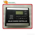 Intelligent pwm solar charge controller 24v 12v 30A lcd display 5