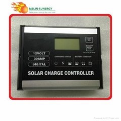 Intelligent pwm solar charge controller 24v 12v 30A lcd display