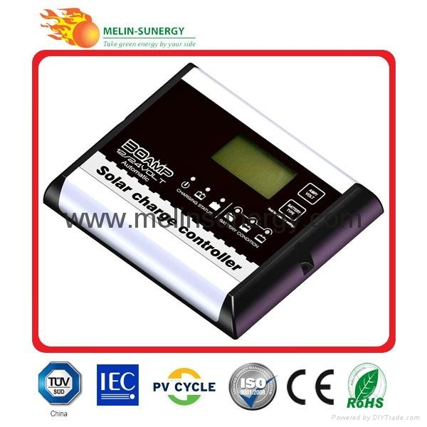 Intelligent pwm solar charge controller 24v 12v 30A lcd display 2