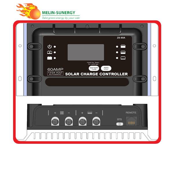 60A 12v 24v  solar charge controller 2