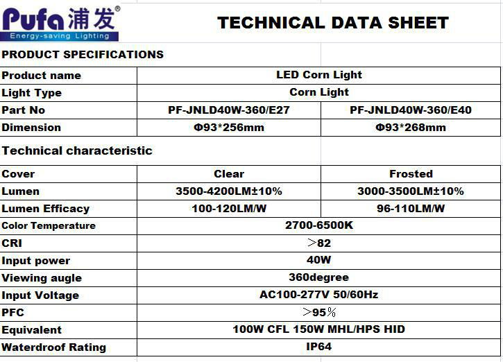 360 Corn light 40w 4