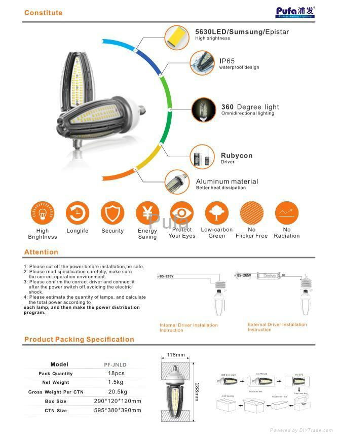 大功率玉米灯50W 5