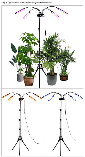 LED Grow Light Flexible Clip Lamp DC12V 3A 80W 3