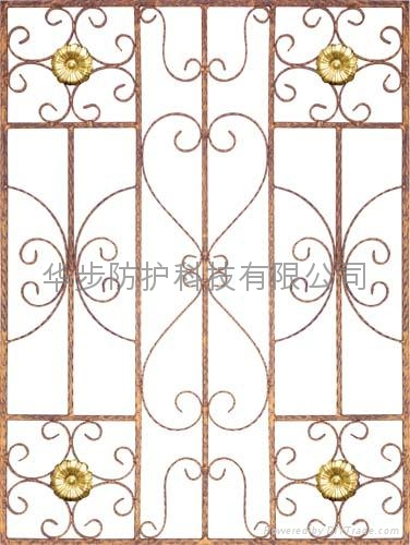 内钢外铝加强型铝合金防盗网 5