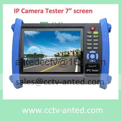 Handheld Onvif Pelco IP Camera Tester AHD monitor with 7 inch touch screen 