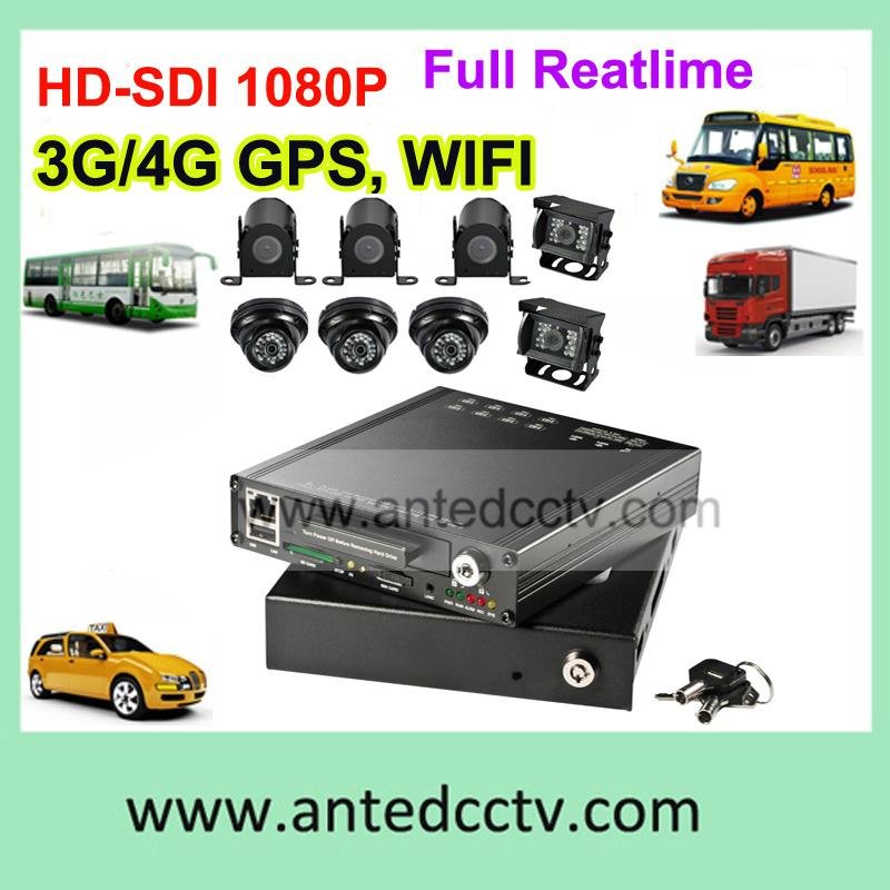 HDD Mobile DVR 8 Channel Full HD 1080p 3G Vehicle DVR systems for buses cars