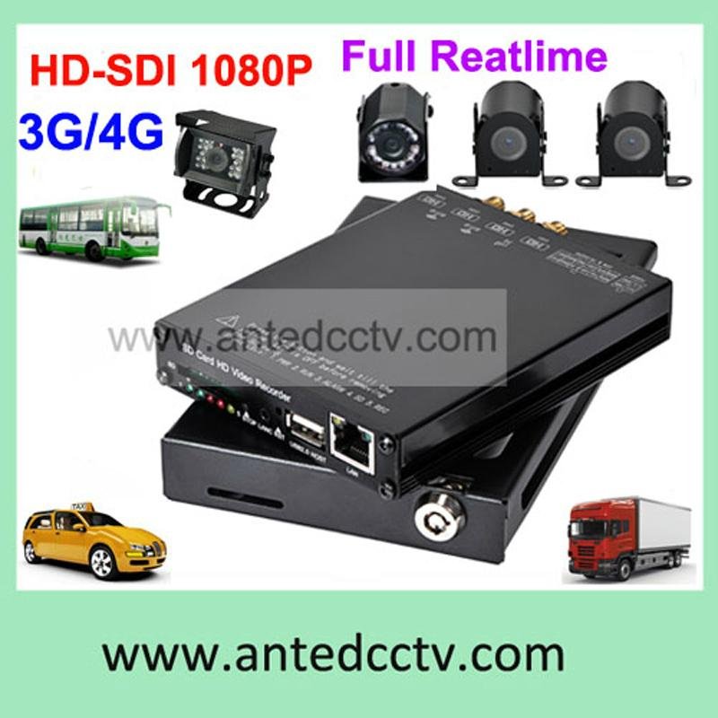 3G 1080p mobile DVR recorder for vehicles 4 channel with gps