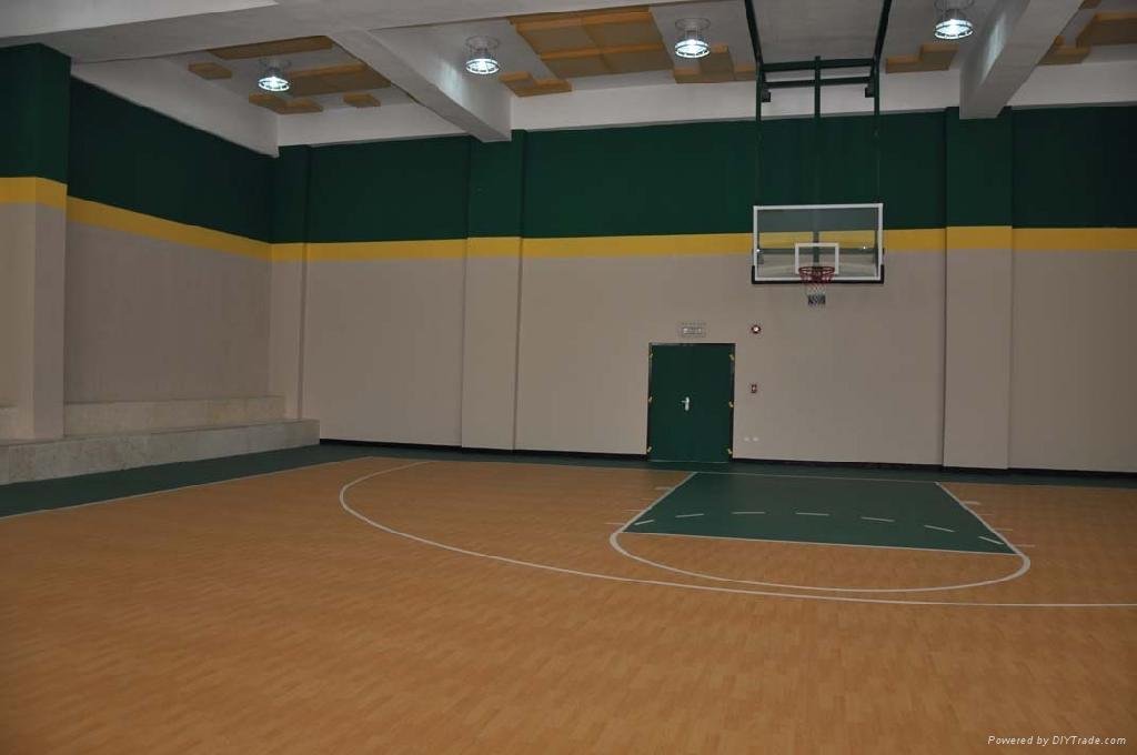 Wooden basketball sports floor mat  3
