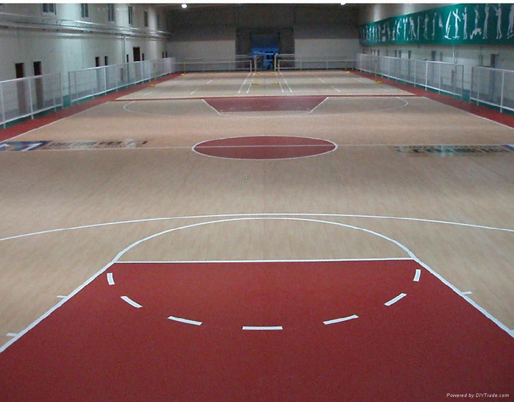 Wooden basketball sports floor mat  5