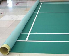 Portable badminton court floor mat