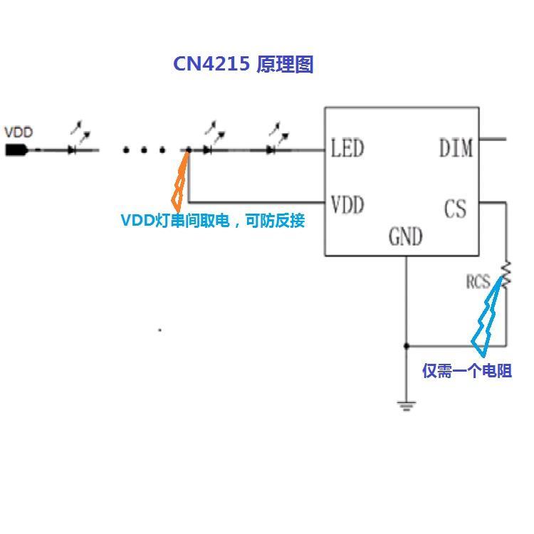 Only need a resistor, 0.2V voltage drop current constant IC XZ1030