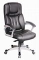 black leather executive office chair 1