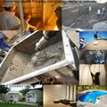 Spraying wet concrete for different projects