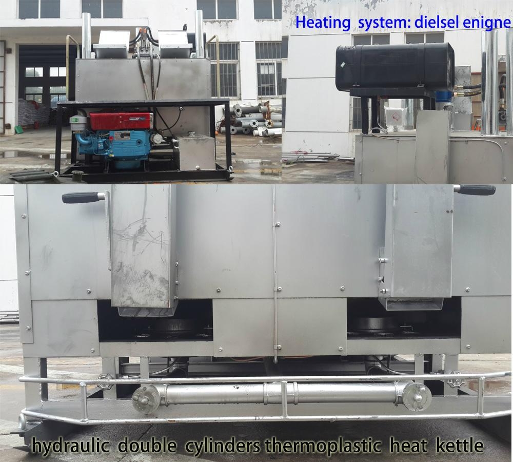 GD800 and GD1200  hydraulic double thermoplastic hot melt kettle 3