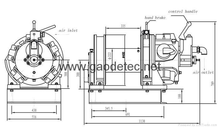 5 ton Anti-explosion remote control air winch 2