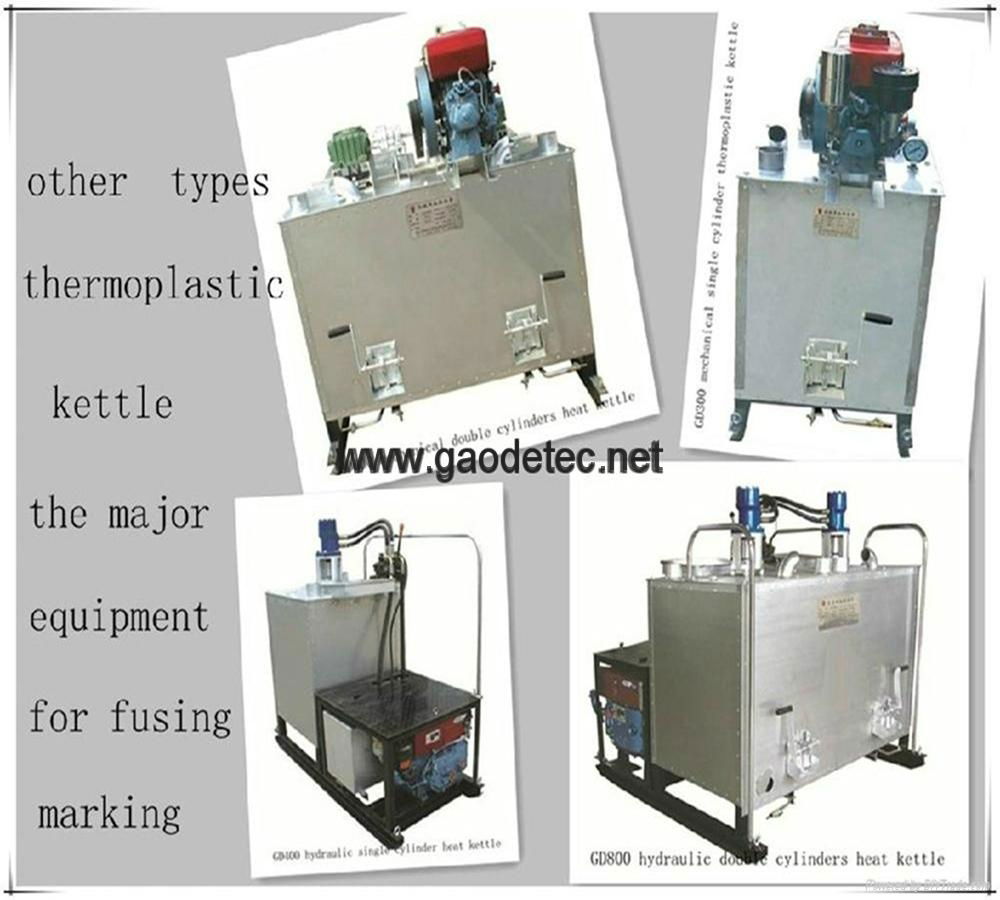 GD800 and GD1200  hydraulic double thermoplastic hot melt kettle 4