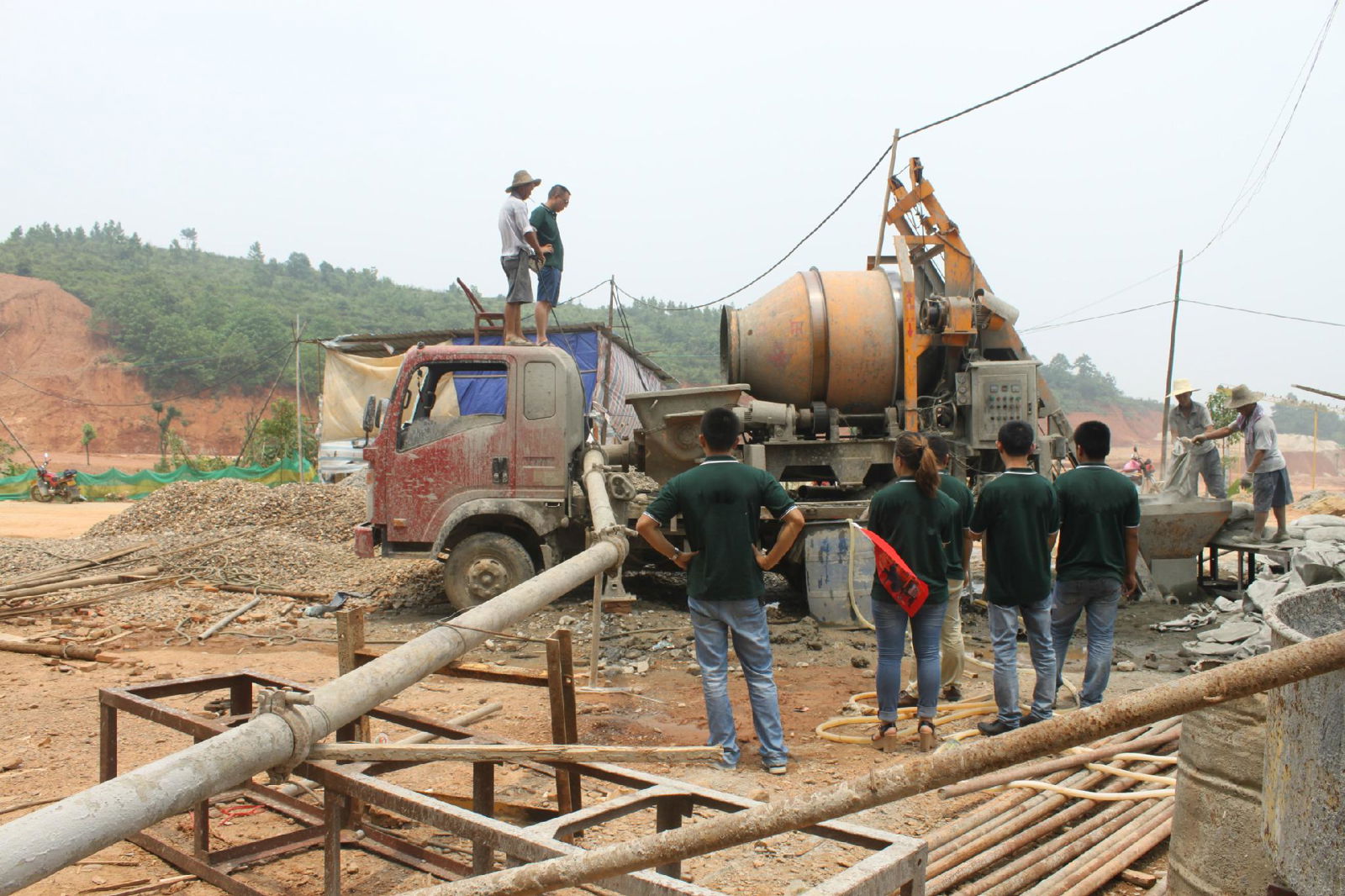 mini concrete mixer pump