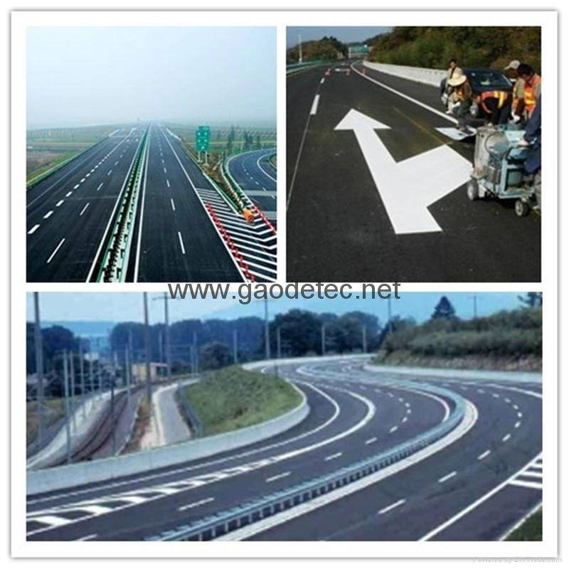 thermoplastic road marking paint was used for drawing lines on highway, street etc.